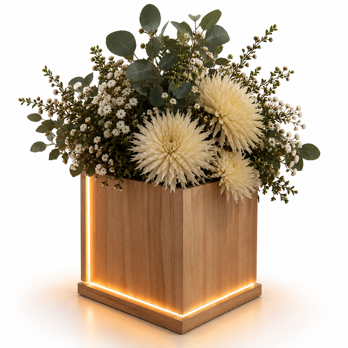 Aura floating wood planter