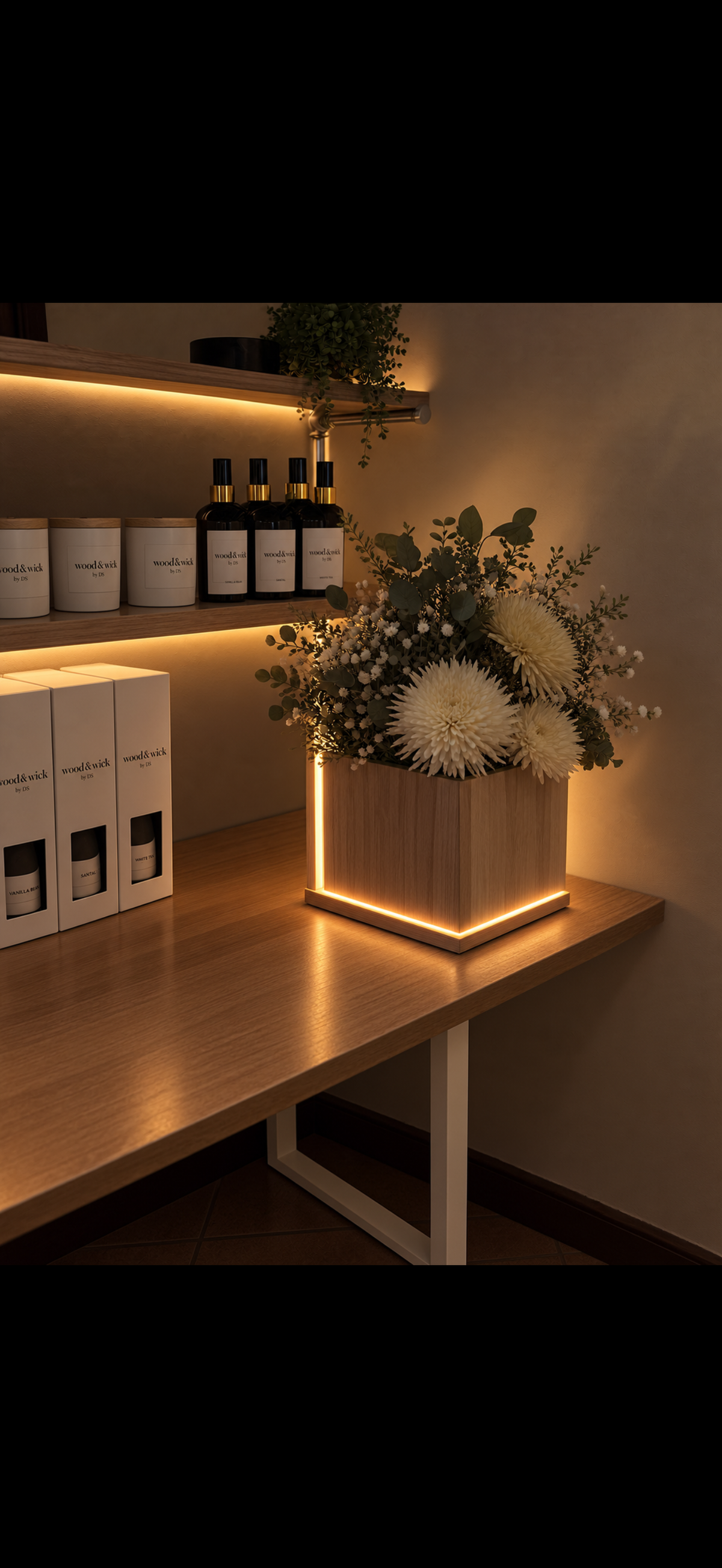 Aura Floating Wood Planter